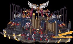  adepta_sororitas angel_wings animated animated_gif armor banner battle_standard bob_cut bolter casing_ejection caterpillar_tracks eagle_head_(ornament) english_commentary fire firing flamethrower fleur-de-lis floating_hair flying full_body gun helmet holding holding_bolter holding_flamethrower holding_gun holding_sword holding_weapon immolator imperial_aquila imperium_of_man iron_halo jumppack living_saint military_vehicle motor_vehicle muzzle_flash ornate_armor power_armor projectile_trail purity_seal saint_celestine shell_casing short_hair steel_joe sword tank tank_turret war_banner warhammer_40k weapon white_hair wings 