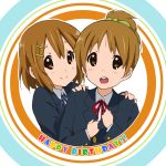  brown_hair errant hirasawa_ui hirasawa_yui k-on! ponytail school_uniform short_hair siblings sisters 
