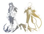  ayamisiro cape closed_eyes dog eyes_closed flynn_scifo long_hair male multiple_boys puppy repede sword tales_of_(series) tales_of_vesperia weapon yuri_lowell 
