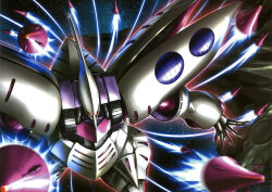  artist_request asteroid axis_(gundam) beam_cannon contrail gundam gundam_perfect_file gundam_zz highres magazine_scan mecha mecha_focus mobile_suit motion_blur neo_zeon no_humans official_art promotional_art qubeley robot scan science_fiction space star_(sky) thrusters zero_gravity zeta_gundam 