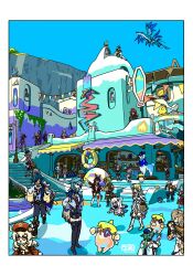  6+boys 6+girls absurdres albedo_(genshin_impact) amber_(genshin_impact) asha_(genshin_impact) barbara_(genshin_impact) barbara_(summertime_sparkle)_(genshin_impact) bennett_(adventures_in_blazing_hue)_(genshin_impact) bennett_(genshin_impact) black_boots blonde_hair blue_hair blue_sky boots brown_hair building cat_girl cat_tail cliff collei_(genshin_impact) commentary_request dahlia_(genshin_impact) diluc_(genshin_impact) diona_(genshin_impact) dodoco_(genshin_impact) dragon dress durin_(genshin_impact) dvalin_(genshin_impact) eula_(genshin_impact) eyepatch fischl_(genshin_impact) genshin_impact green_hair grey_hair halo hat highres in-universe_location jean_(genshin_impact) jean_(sea_breeze_dandelion)_(genshin_impact) kaeya_(genshin_impact) klee_(genshin_impact) lisa_(genshin_impact) long_hair lumine_(genshin_impact) maid mika_(genshin_impact) mona_(genshin_impact) multiple_boys multiple_girls noelle_(genshin_impact) outdoors paimon_(genshin_impact) paint paint_can palace0558 pink_eyes pink_hair pointy_ears ponytail razor_(genshin_impact) red_eyes red_hair red_hat rosaria_(genshin_impact) shop short_hair short_hair_with_long_locks sky squatting stairs standing sucrose_(genshin_impact) tail twintails twitter_username white_boots white_dress white_hair witch_hat 