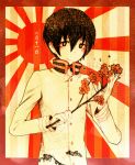  axis_powers_hetalia bad_id blush branch cherry_blossoms flower japan japan_(hetalia) karan_koron male rising_sun solo 