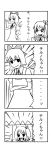  4koma cirno comic daiyousei fakkuma_kouroumue highres monochrome touhou translation_request 