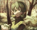  green_eyes green_hair hairband instrument lowres nature nintendo ocarina ocarina_of_time pointy_ears saria tem_(artist) the_legend_of_zelda 