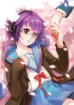  cardigan hand_holding headphones holding_hands nagato_yuki purple_hair school_uniform sellite short_hair suzumiya_haruhi_no_yuuutsu 