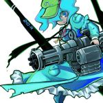  dokumamushi_wandayuu gatling_gun gun kawashiro_nitori lowres solo touhou weapon 