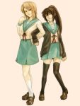  base genderswap koizumi_itsuki koizumi_itsuki_(female) kyon kyonko school_uniform suzumiya_haruhi_no_yuuutsu thigh-highs thighhighs zettai_ryouiki 