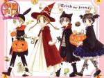  halloween hyuuga_natsume imai_hotaru jack-o'-lantern jack-o-lantern jpeg_artifacts nogi_ruka pumpkin sakura_mikan sakura_mikan_(gakuen_alice) walking wallpaper 