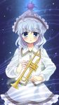  blue_hair hat instrument merlin_prismriver oimo solo touhou trumpet 