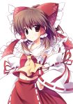  brown_hair detached_sleeves hakurei_reimu miko minase red_eyes solo touhou 