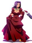  breasts cleavage dress evening_gown facial_mark gloves gown jewelry long_dress moonbay necklace red_dress shoes simple_background skirt_hold solo taki_(nakochan) zoids zoids_chaotic_century 