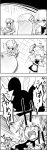  apron braid comic cup disney hat highres kirisame_marisa long_hair mickey_mouse monochrome moon patchouli_knowledge pot tani_takeshi tea touhou translated translation_request yukkuri_shiteitte_ne 