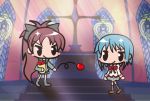  apple chibi cross kisha_(quo_inari_taisha) mahou_shoujo_madoka_magica miki_sayaka sakura_kyouko 