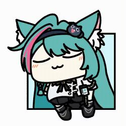 1girl animal_ears animated_gif long_hair mint_(neverness_to_everness) neverness_to_everness seseren