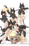  animal_ears blush bubblegum dominica_s_gentile dual_wielding equilibrium extended_magazine firing gun gunkata hajime_monji haou_airen jane_t_godfrey meme muzzle_flash no_pants panties parody strike_witches trigger_discipline underwear weapon 