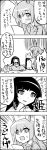  4koma animal_ears bow bunny bunny_ears comic highres houraisan_kaguya long_hair monochrome multiple_girls open_mouth rabbit reisen_udongein_inaba surprised tani_takeshi touhou translated translation_request yukkuri_shiteitte_ne 