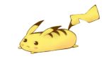  bad_id blush_stickers honey_lemon lowres lying mayoln no_humans pikachu pokemon pokemon_(creature) 