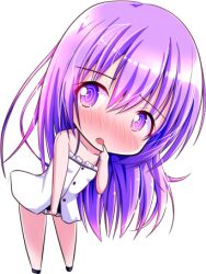 1girl :o @_@ bare_shoulders blue_skirt blush breasts camisole chibi chibi_only collarbone embarrassed full-face_blush full_body game_asset hair_between_eyes hina_(koucha_rakkyo) koucha_rakkyo leaning_forward long_hair lowres miniskirt non-web_source open_mouth pointing pointing_at_self purple_hair sabrina_to_muryoku_na_tamashii self-datamine sidelocks simple_background skirt small_breasts solo standing tareme transparent_background variant_set very_long_hair violet_eyes white_camisole wince 