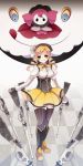  :q blonde_hair blurry breasts charlotte_(madoka_magica) checkered checkered_floor depth_of_field detached_sleeves drill_hair fingerless_gloves gloves gun hair_ornament large_breasts magical_girl magical_musket mahou_shoujo_madoka_magica mireisaki multicolored_eyes musket rifle thighhighs tomoe_mami tongue vertical-striped_legwear vertical-striped_thighhighs vertical_stripes weapon yellow_eyes 