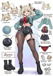 1girl alternate_costume burnice_white character_sheet costume_switch medium_hair underwear zenless_zone_zero