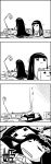  4koma box comic highres houraisan_kaguya long_hair monochrome multiple_girls silent_comic tani_takeshi touhou translated translation_request yukkuri_shiteitte_ne 