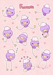  >_< ^_^ absurdres chiko_(star_pocco) clefairy closed_eyes commentary_request drifloon flying_sweatdrops heart highres musical_note no_humans outline pink_background pokemon pokemon_(creature) pokemon_focus sleeping solid_oval_eyes u_u watermark white_outline zzz 