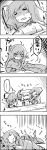  blanket cirno comic frog highres kochiya_sanae monochrome moriya_suwako snake tani_takeshi touhou translated translation_request yasaka_kanako yukkuri_shiteitte_ne 