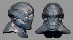  3d combat_helmet commentary dust_514 english_commentary eve_online extra_eyes from_behind from_side gallente_federation_(eve_online) grey_background grey_helmet grey_theme helmet medium_dropsuit_(dust_514) multiple_views no_humans portrait profile realistic science_fiction simple_background zbrush_(medium) 