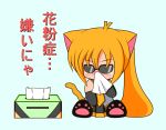  akita_neru animal_ears blonde_hair catgirl chibi suzunonaruki tail vocaloid 