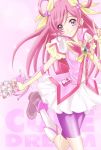  boots bow brooch butterfly character_name cure_dream earrings flower gloves hair_flower hair_ornament hair_ribbon hair_rings highres jewelry kojikoji long_hair magical_girl pink pink_hair pointing precure pretty_cure purple_eyes ribbon shorts shorts_under_skirt skirt smile solo violet_eyes wand yes!_precure_5 yes!_pretty_cure_5 yumehara_nozomi 