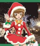  :p bag belt bow brown_eyes brown_hair christmas coat happy hat heartcatch_precure! holly myoudouin_itsuki nashe_taneru night open_mouth precure ribbon short_hair skirt solo star tongue wreath wrist_cuffs 