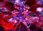  bat_wings blue_hair daishou hat red_eyes remilia_scarlet short_hair solo touhou wings 