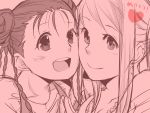  bad_id cheek-to-cheek cheek_to_cheek face fullmetal_alchemist heart may_chang monochrome multiple_girls nishio_haruaki open_mouth sketch smile winry_rockbell xiao-mei 