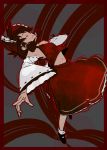  bow brown_hair detached_sleeves hair_bow hair_tubes hakurei_reimu miko navel short_hair solo tcmk touhou 