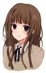  1girl amagami brown_eyes brown_hair kamizaki_risa kiseki_(poison) long_hair school_uniform solo 