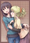  2girls blush multiple_girls original stun_baton yuri yuyuzuki_(yume_usagi) 