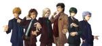  black_hair blonde_hair brown_hair character_request formal fujiyama_arashi glasses green_hair hachina highres hold_out_hand konno_tamao male multiple_boys natuki26 niina_junpei outstretched_hand sakurai_kouichi sakurai_ruka shitara_seiji short_hair silver_hair suit tokimeki_memorial tokimeki_memorial_girl&#039;s_side_3rd_story tokimeki_memorial_girl's_side_3rd_story 