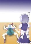  comic from_behind greave_(artist) izayoi_sakuya konpaku_youmu silver_hair touhou 