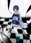  blue_hair cape highres magical_girl mahou_shoujo_madoka_magica miki_sayaka soul_gem spoilers sword thigh-highs thighhighs weapon 
