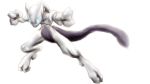  archus7 blue_eyes fur glowing glowing_eyes highres mewtwo no_humans pokemon pokemon_(creature) simple_background solo tail white_background 