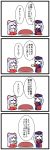  bow comic dora_e fujiwara_no_mokou grey_hair hair_bow hat letter long_hair silver_hair suspenders touhou translated translation_request yagokoro_eirin 