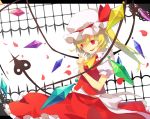  blonde_hair flandre_scarlet hat red_eyes shion_(mamuring) shionty side_ponytail solo touhou wings 