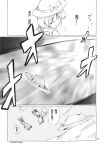  comic flying fuantei hakurei_reimu hat highres kirisame_marisa luize monochrome ribbon touhou touhou_(pc-98) translated 