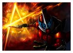  glowing glowing_eyes kamen_rider kamen_rider_accel kamen_rider_w r-a-y red sword weapon 