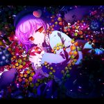  cat eyeball fetal_position goriyaku hairband heart kaenbyou_rin kaenbyou_rin_(cat) komeiji_satori leaf lying pink_hair raven_(animal) red_eyes reiuji_utsuho reiuji_utsuho_(bird) short_hair third_eye touhou 