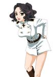  black_hair breasts genderswap green_eyes hands_on_hips hanging_breasts hermann_wilhelm_goring huge_breasts iron_cross large_breasts military military_uniform miniskirt nazi politician puffy_lips simple_background skirt solo thermal uniform wavy_hair 