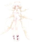  bad_id genderswap legs multiple_wings nagisa_kaworu neon_genesis_evangelion red_eyes seraph shirt shoes simple_background solo stxxcizm tabris twintails white_hair wings 