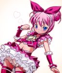  bloomers blue_eyes cure_melody cure_rhythm hikage_eiji houjou_hibiki magical_girl midriff pink_hair precure suite_precure thigh-highs thighhighs young 