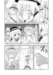  clothes_sniffing comic hat komeiji_koishi komeiji_satori monochrome rasahan siblings sisters third_eye touhou translation_request 