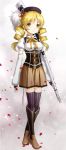  absurdres drill_hair gun highres magical_musket mahou_shoujo_madoka_magica solo tears thigh-highs thighhighs tomoe_mami tucana weapon 